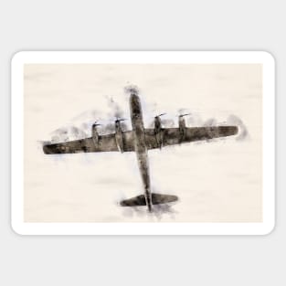 B-29 Superfortress Watercolor Sticker